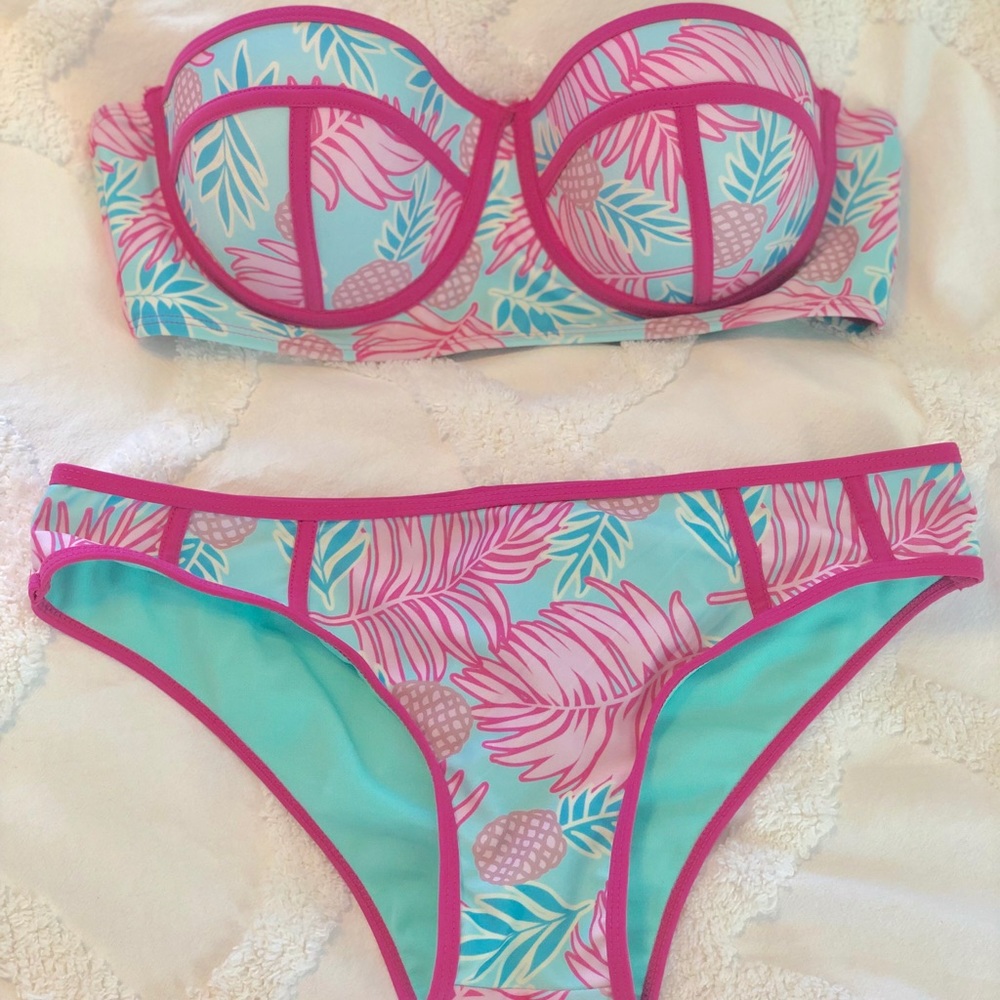 Strapless Pineapple Bikini